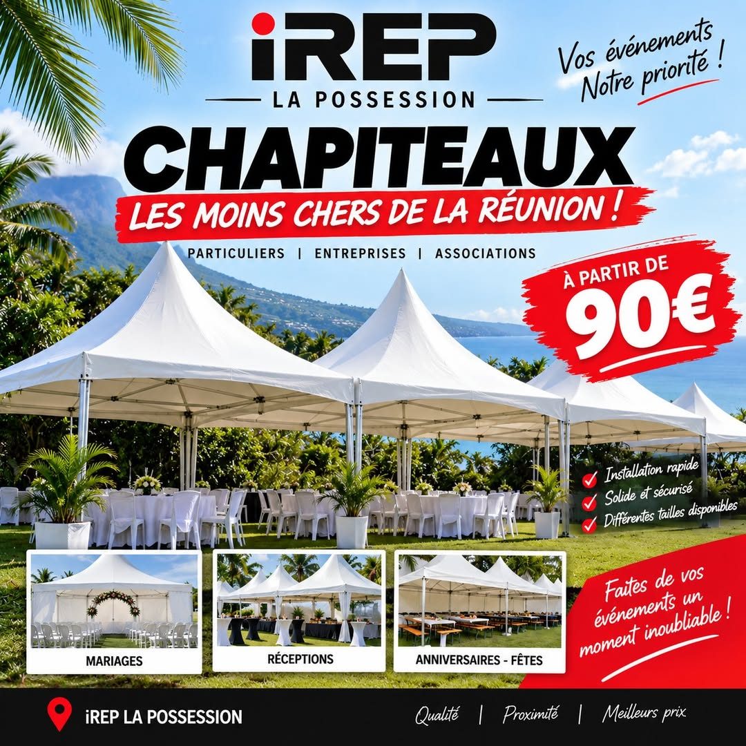Chapiteaux blancs pour réceptions