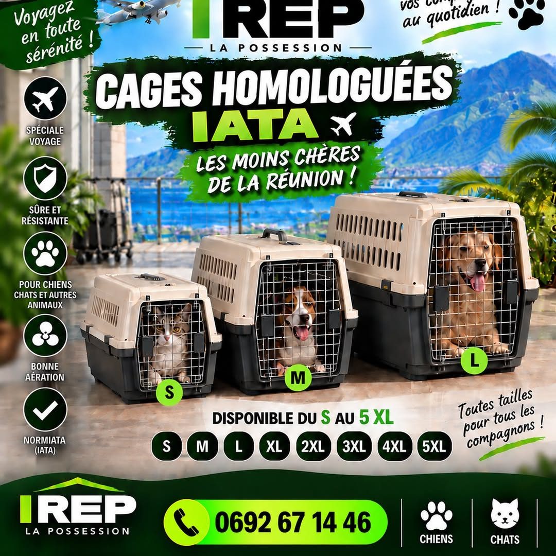 Cages de transport IATA pour chiens et chats