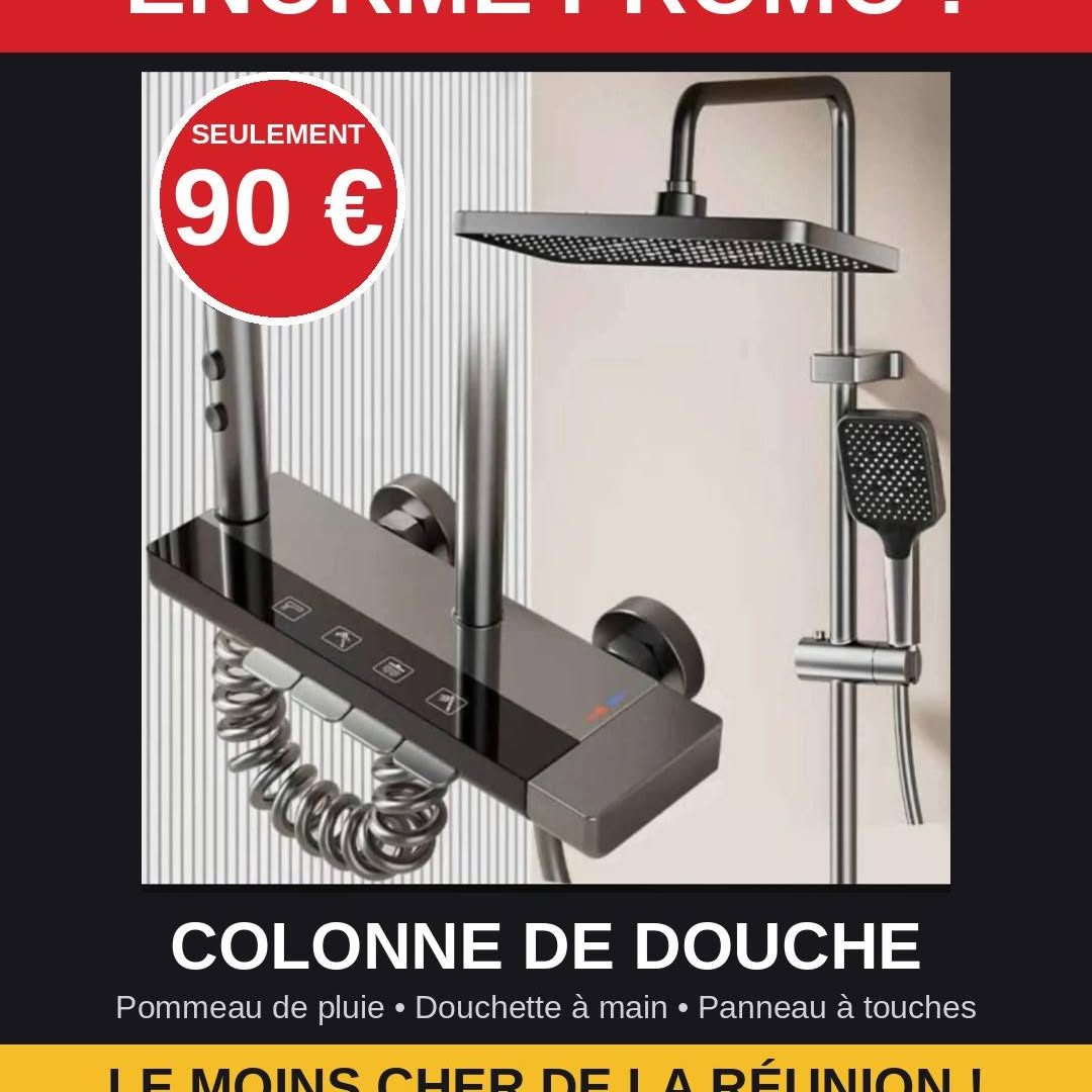 Colonne de douche avec pommeau de pluie